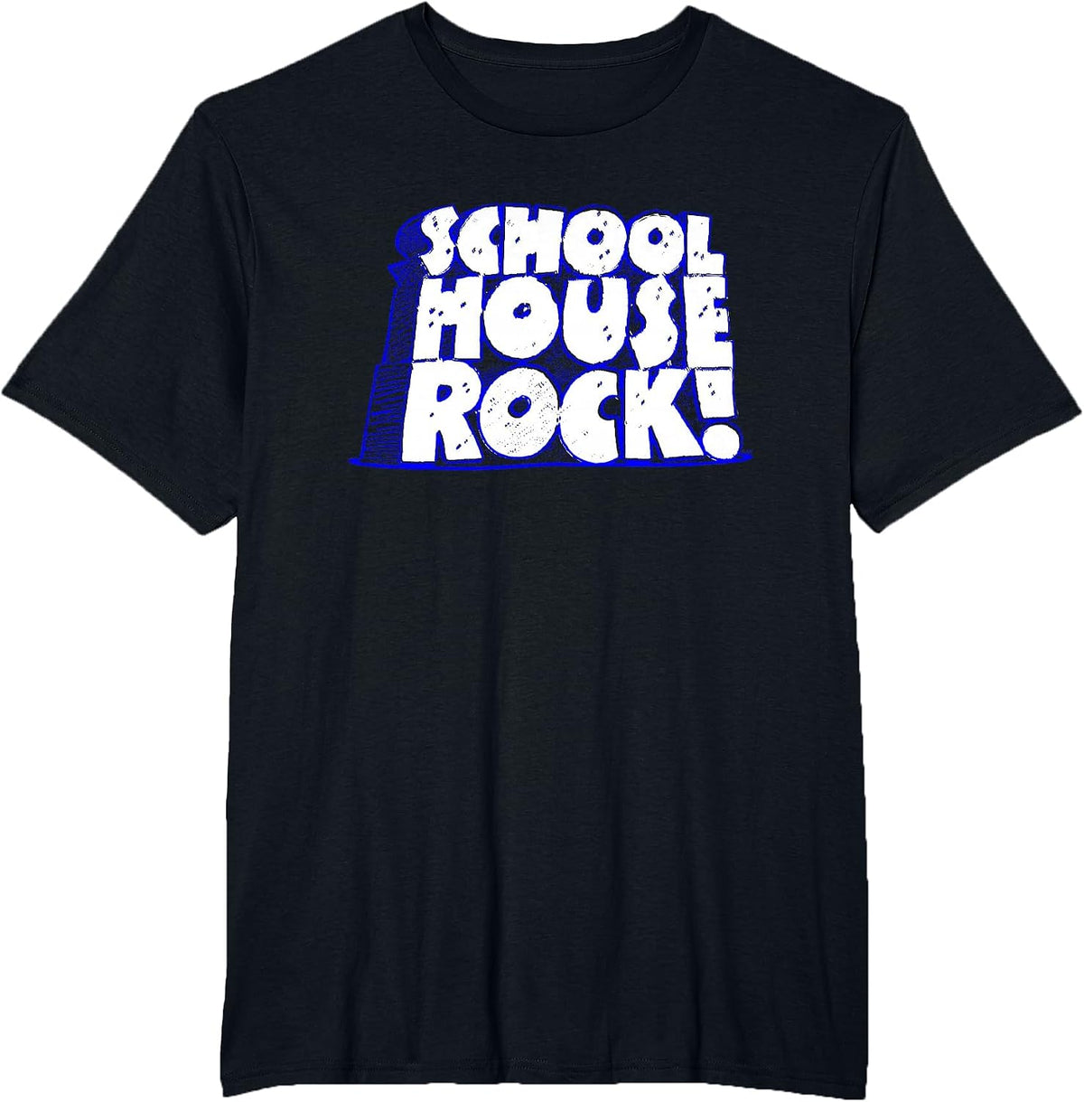 Schoolhouse Rock Reverse Logo Classic Educational Cartoon T-Shirt - Black