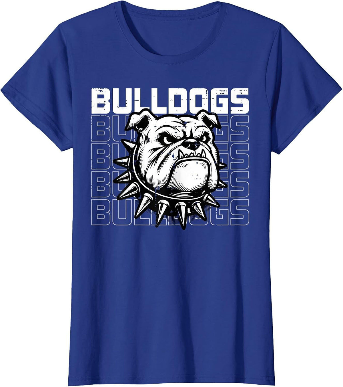 Bulldog Men Women Kids Girls Boys Youth Teen T-Shirt - Royal Blue