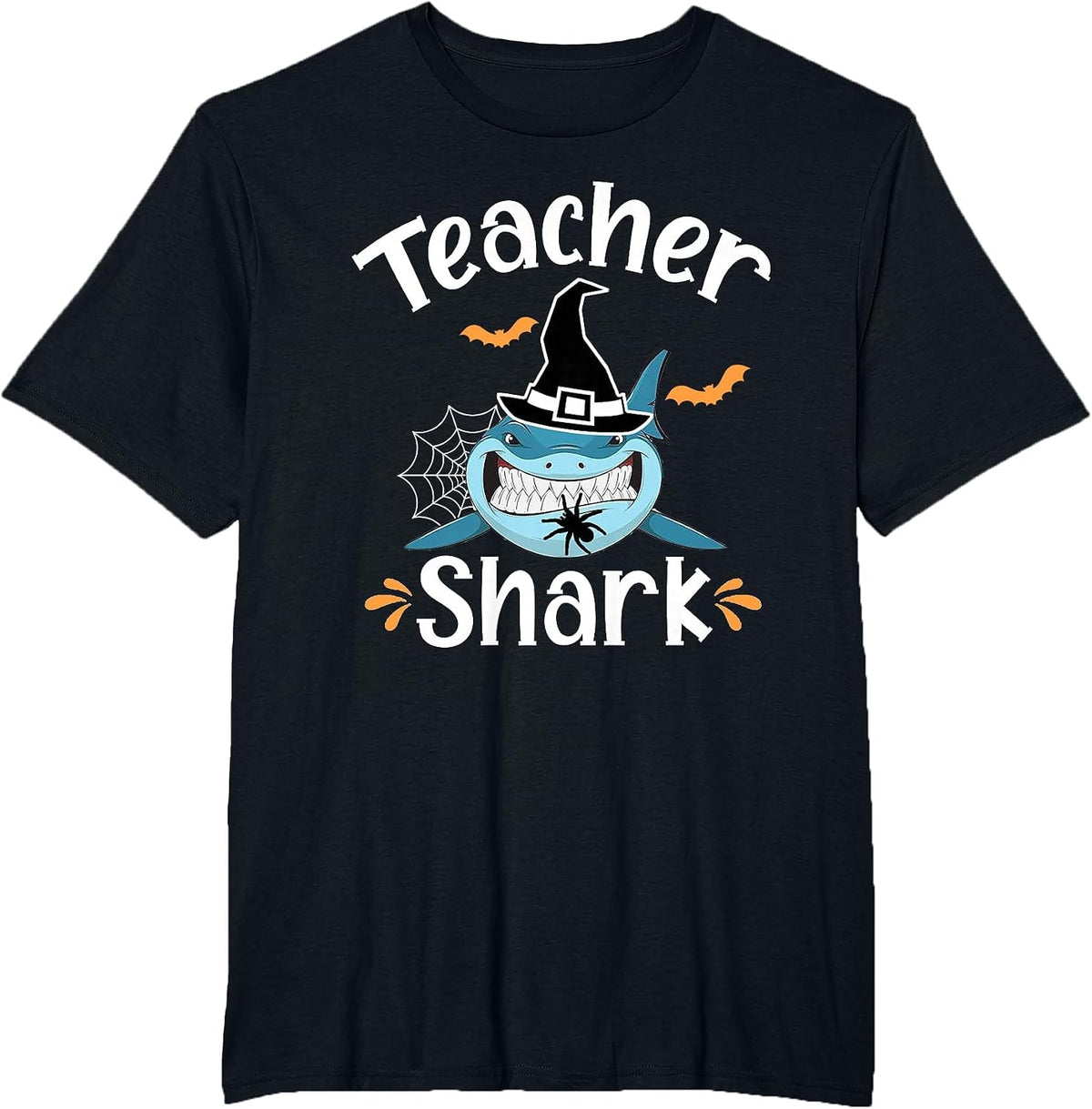 Teacher Shark Funny Halloween T-Shirt - Black