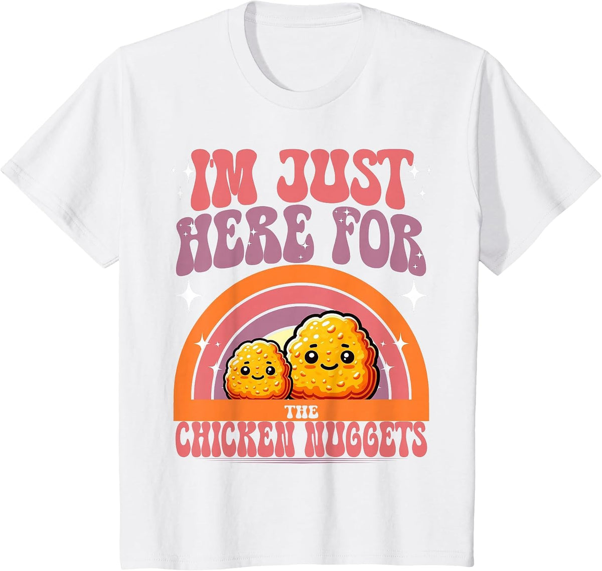 Chicken Nuggets Kawaii T-Shirt - White