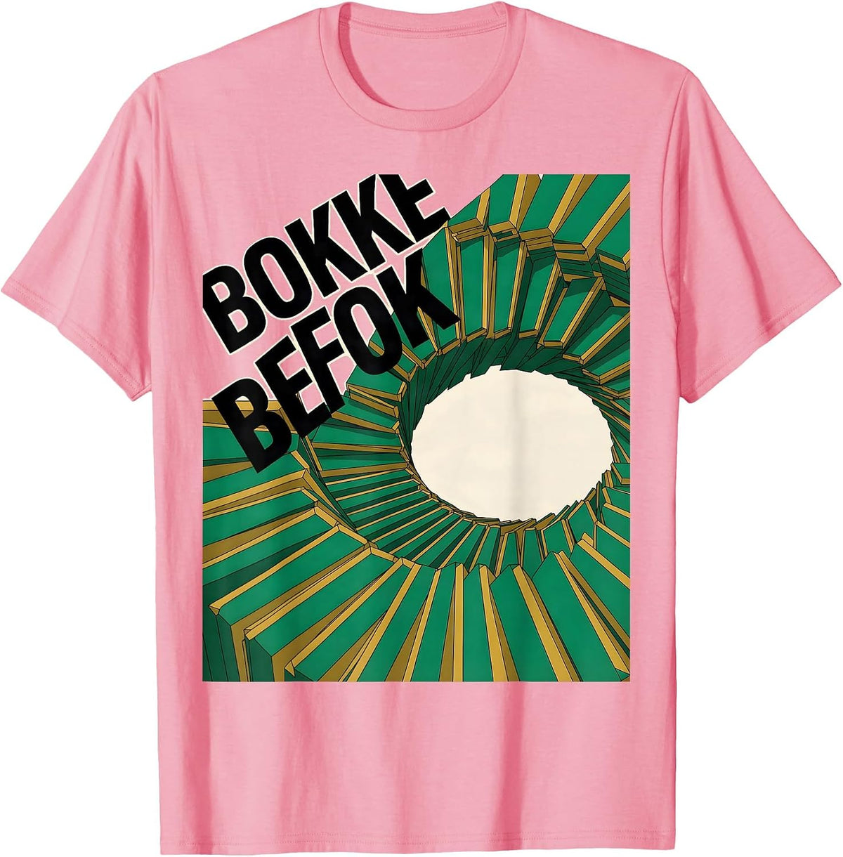 Men's Bokke Befok New Wave Patriotic South African Rugby Fan Pride T-Shirt - Pink