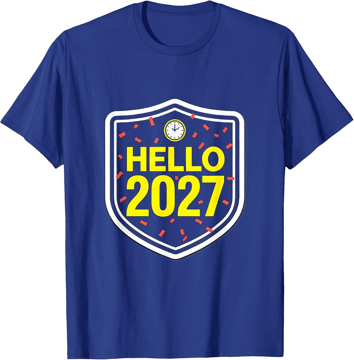 Men's Hello 2027 Novelty Party Wear New Year Eve Countdown T-Shirt - Royal Blue