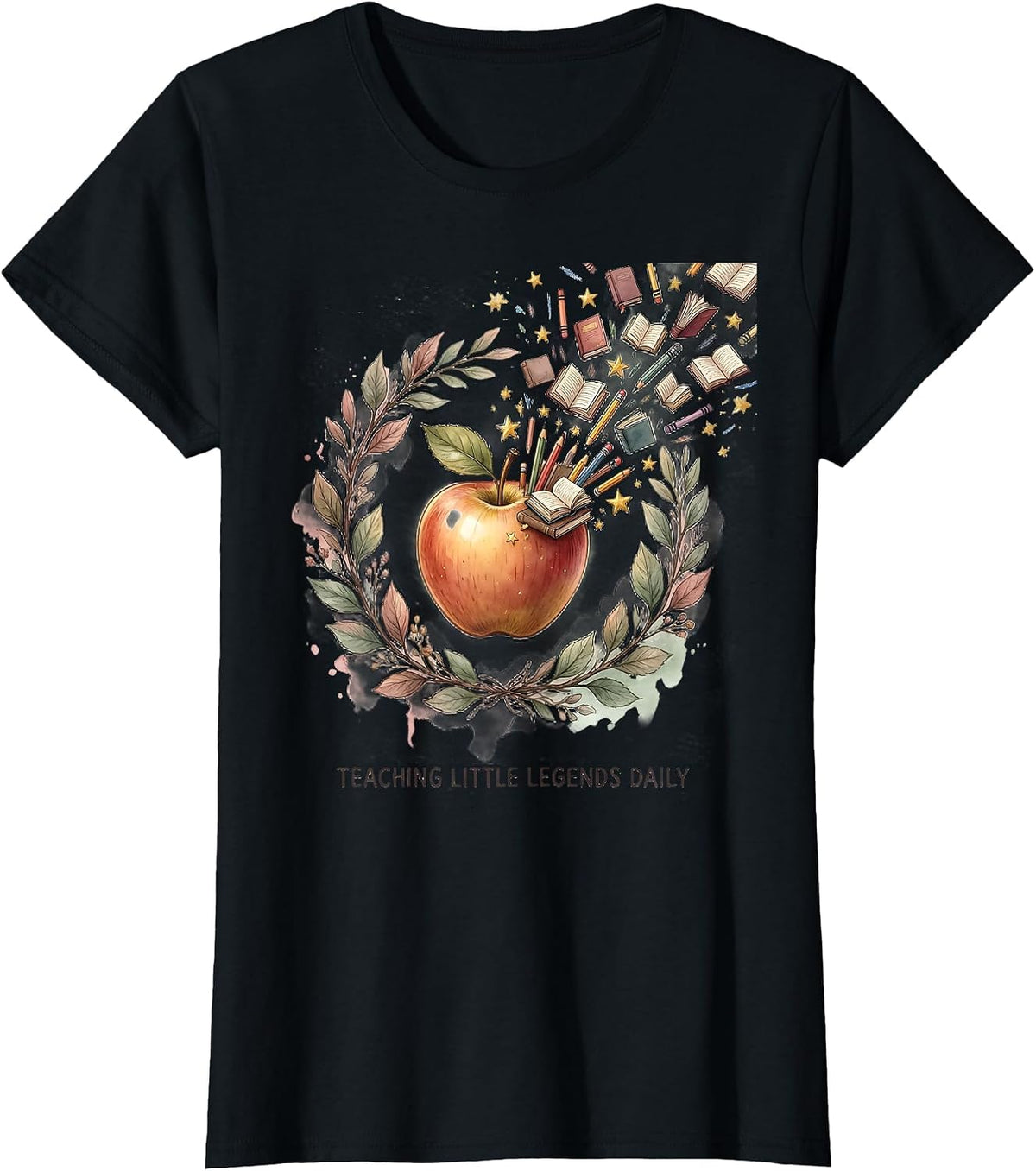 Teaching Little Legends Daily Elementary Teacher T-Shirt - Black