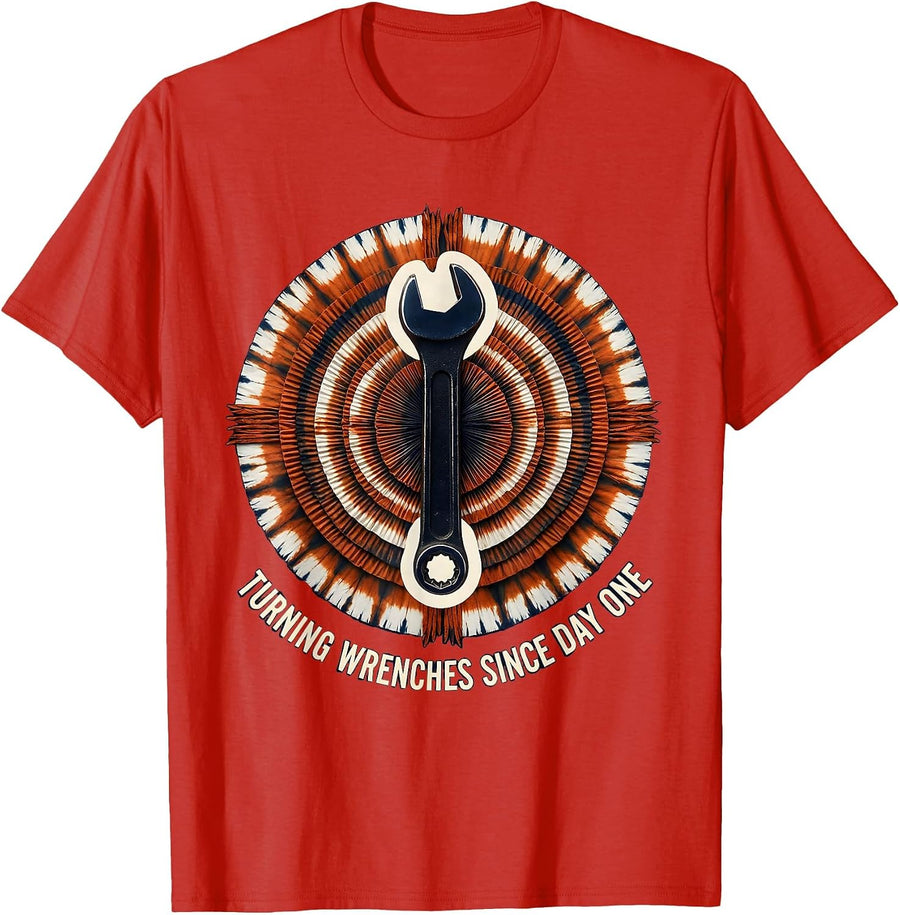 Men's Valley Forge Automotive Turning Wrenches Since Day One T-Shirt - Red