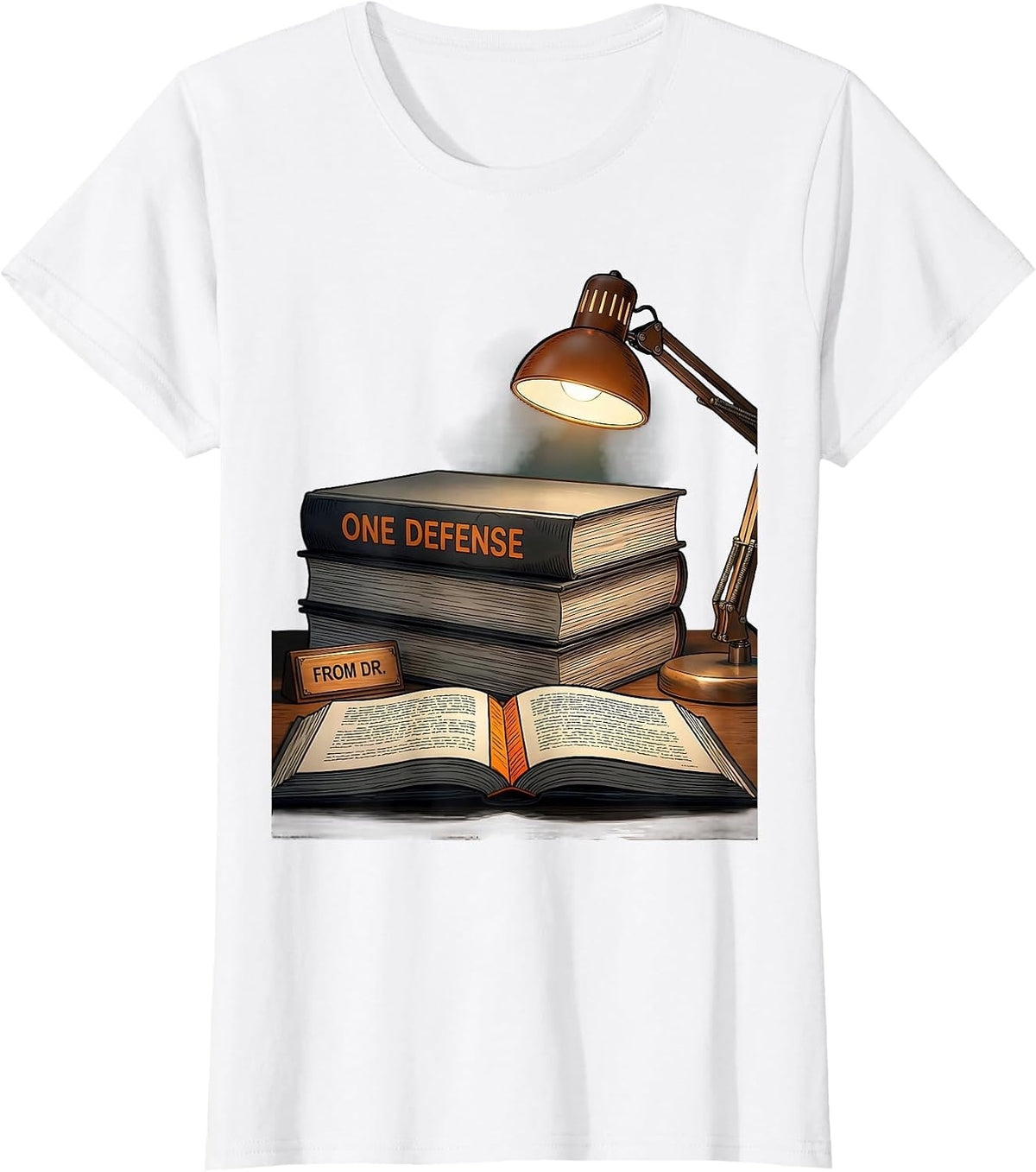 One Defense From Dr. Funny Doctoral Degree Graduation PhD T-Shirt - White