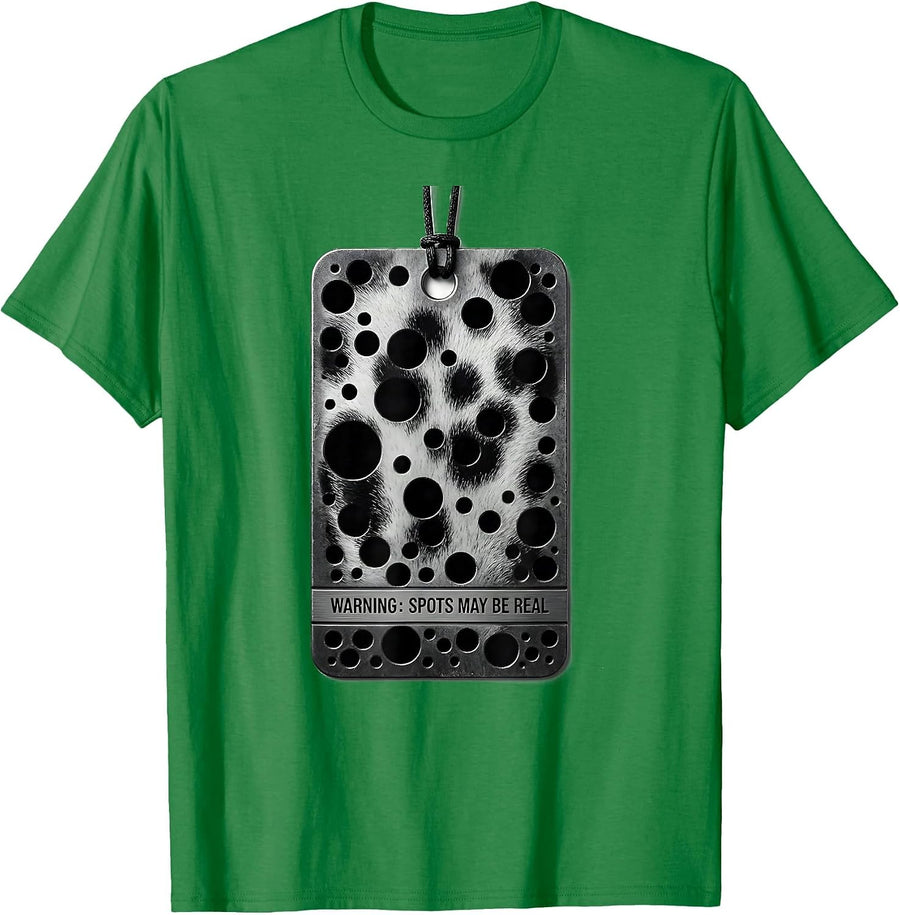 Men's Warning Spots May Be Real Minimalist Dalmatian Dog Lover T-Shirt - Kelly Green