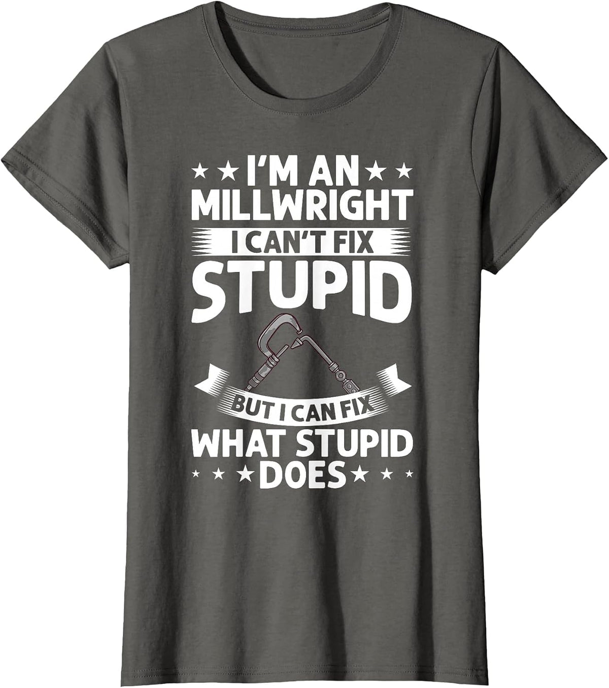 Millwright Training Industrial Mechanic Welding Tools T-Shirt - Asphalt Grey