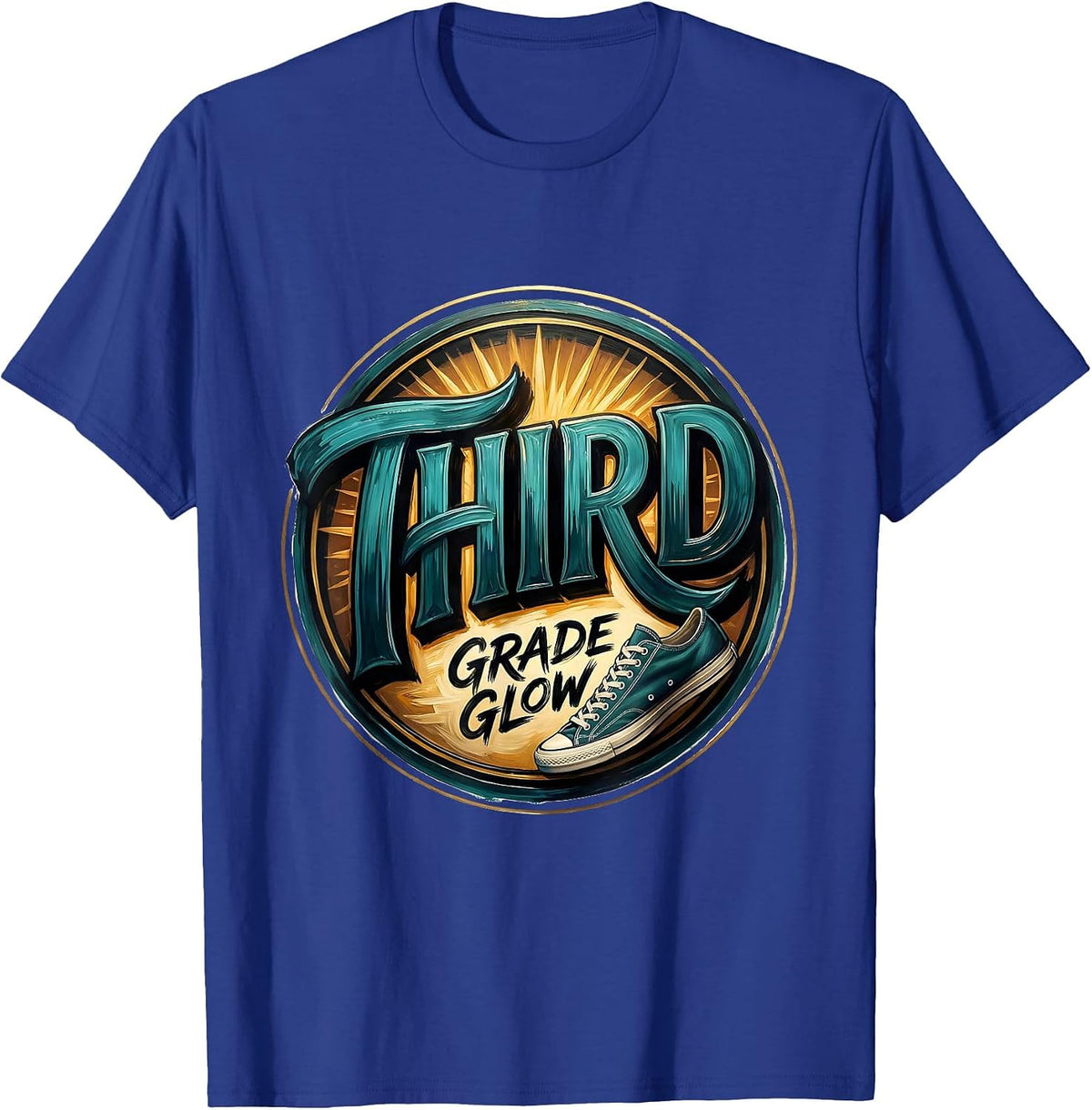 Third Grade Glow Retro Third Grade Vibes Back To School 3rd T-Shirt - Royal Blue