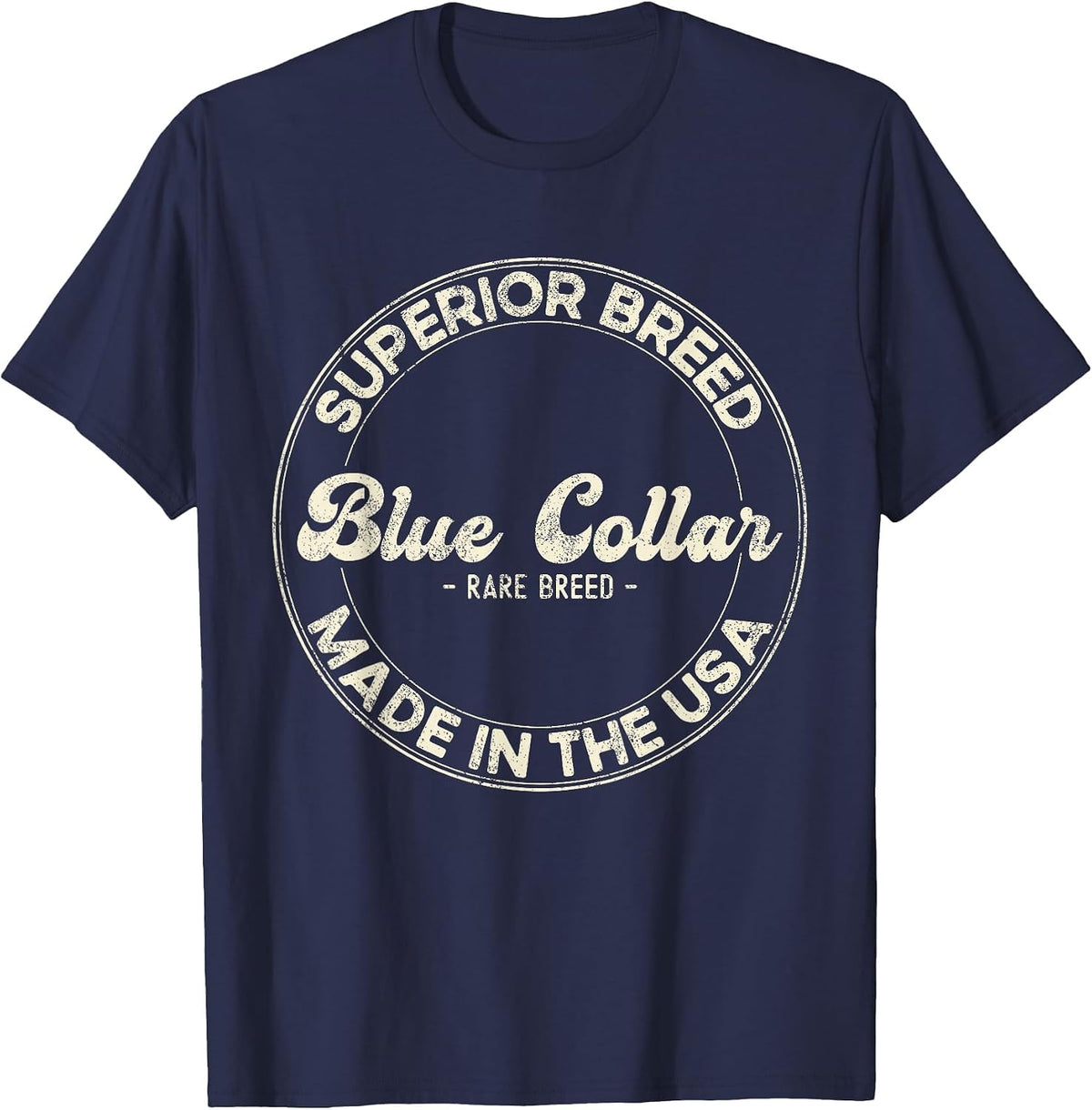 Superior Breed Blue Collar Rare Breed American Blue Collar T-Shirt - Navy Blue