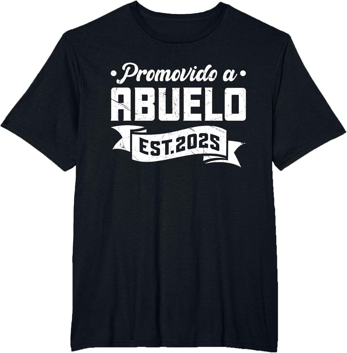 Promovido a Abuela 2025, Spanish Grandma Promoted to Abuela T-Shirt - Black