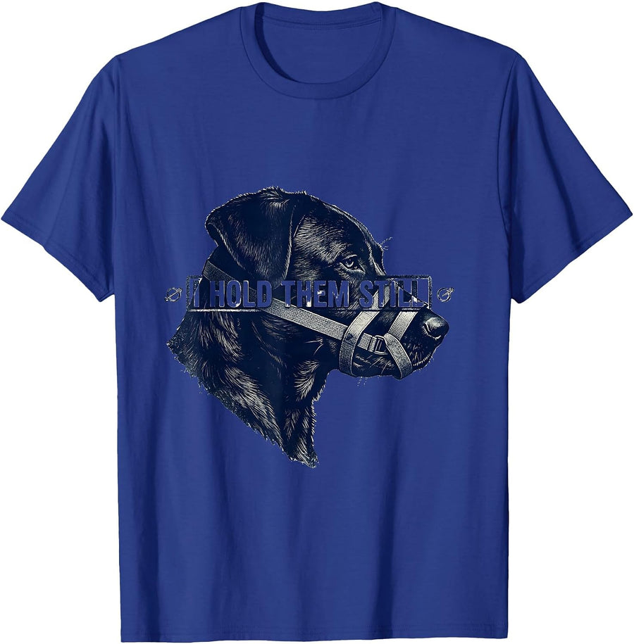 I Hold Them Still Funny Vet Tech Veterinary Technician T-Shirt - Royal Blue