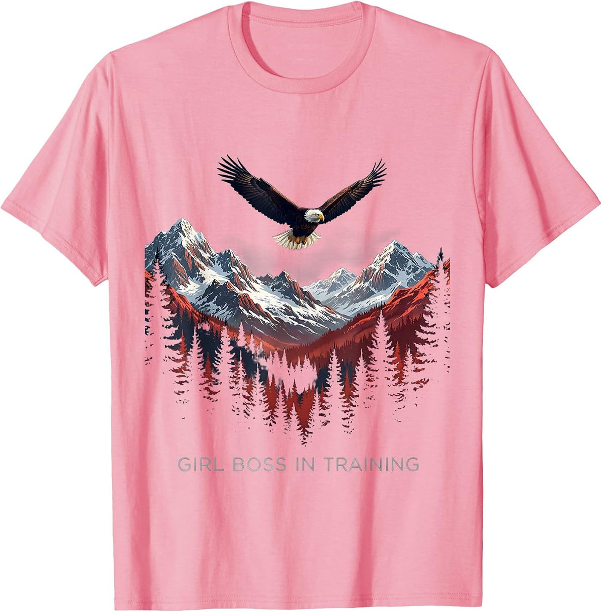 Men's Girl Boss In Training Motivational Design T-Shirt - Pink