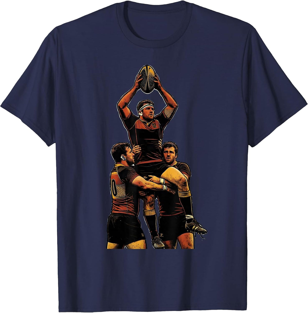 Compact Lift Rugby Player Joke Gift for Fans T-Shirt - Navy Blue
