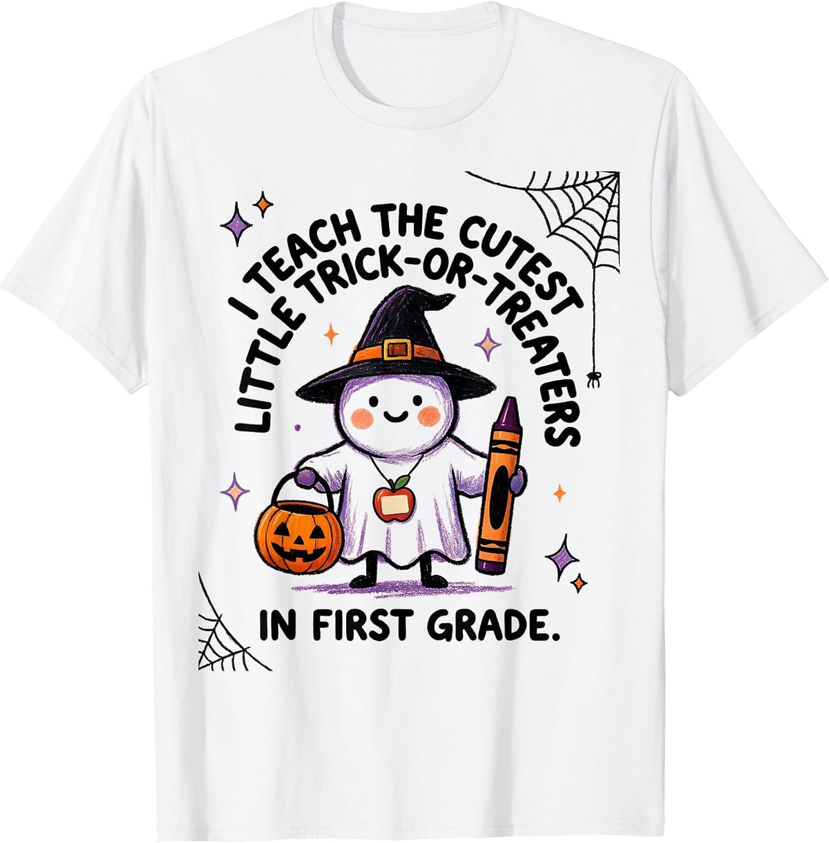 Men's I Teach The Cutest Little Trick-or-Treaters In First Grade T-Shirt - White