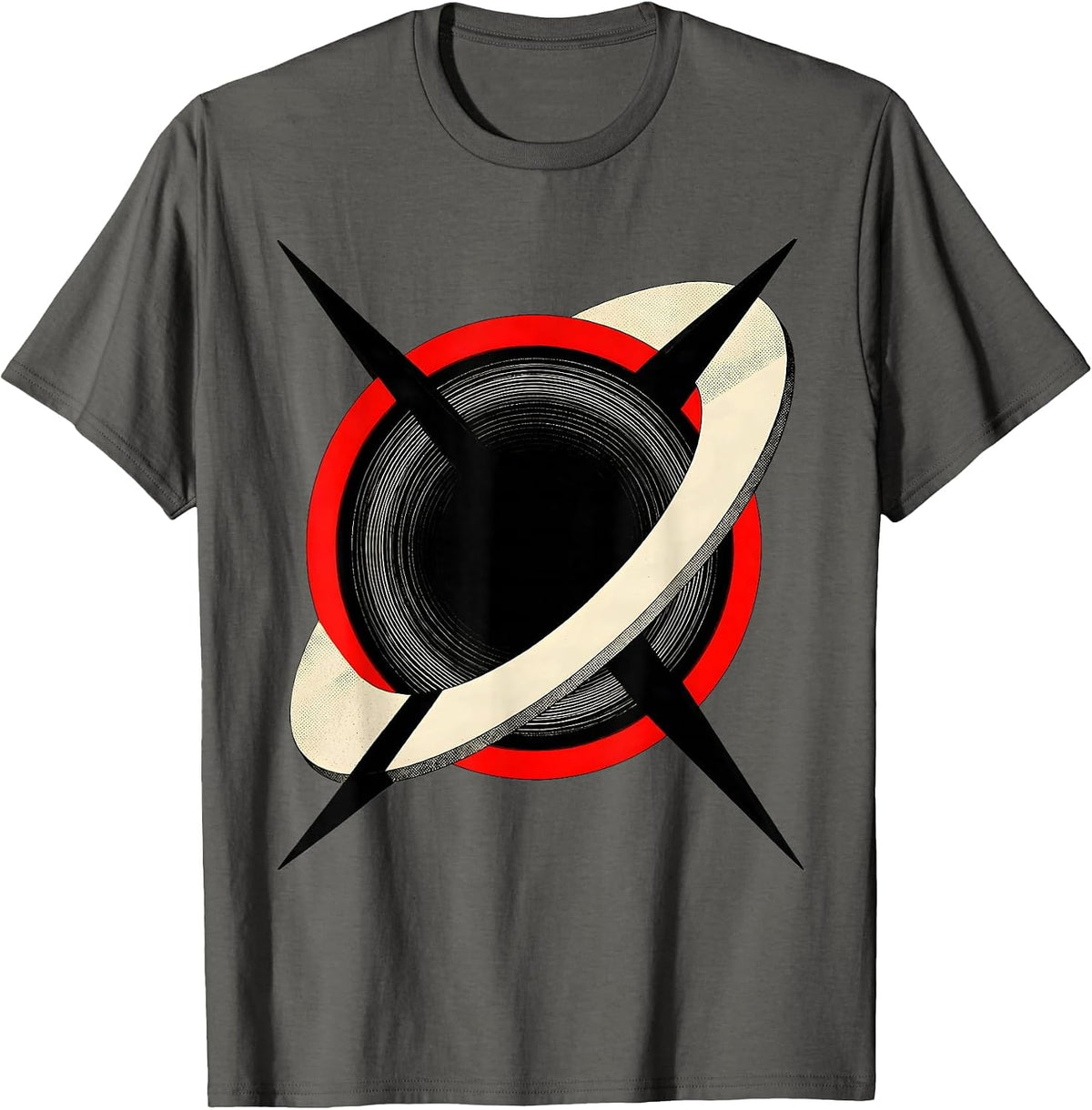 Men's Black Hole Physics Astrophysical Science Enthusiast T-Shirt - Asphalt Grey