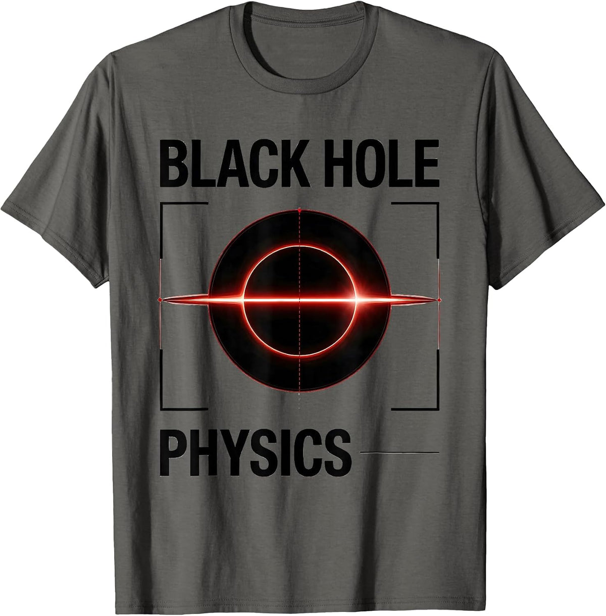 Men's Black Hole Physics Swiss International Astrophysicist T-Shirt - Asphalt Grey