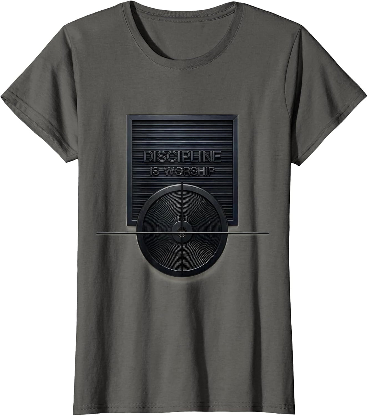 Women's Discipline Is Worship Faith Fitness Funny Christian Gym T-Shirt - Asphalt Grey