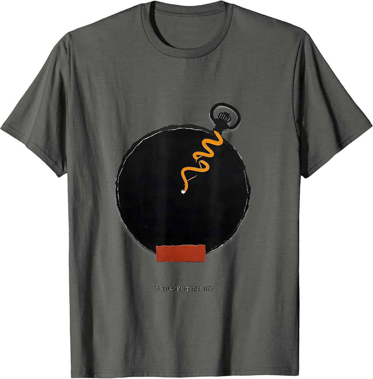 Still Lighting The Fuse, 1775 Funny History Buff History T-Shirt - Asphalt Grey