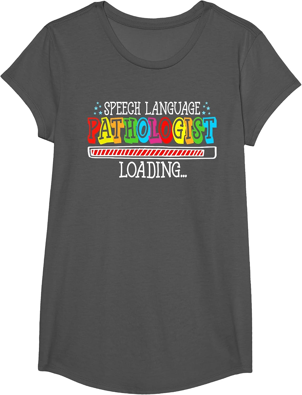 Speech Language Pathologist Loading Future Speech Therapist T-Shirt - Girls Asphalt Grey