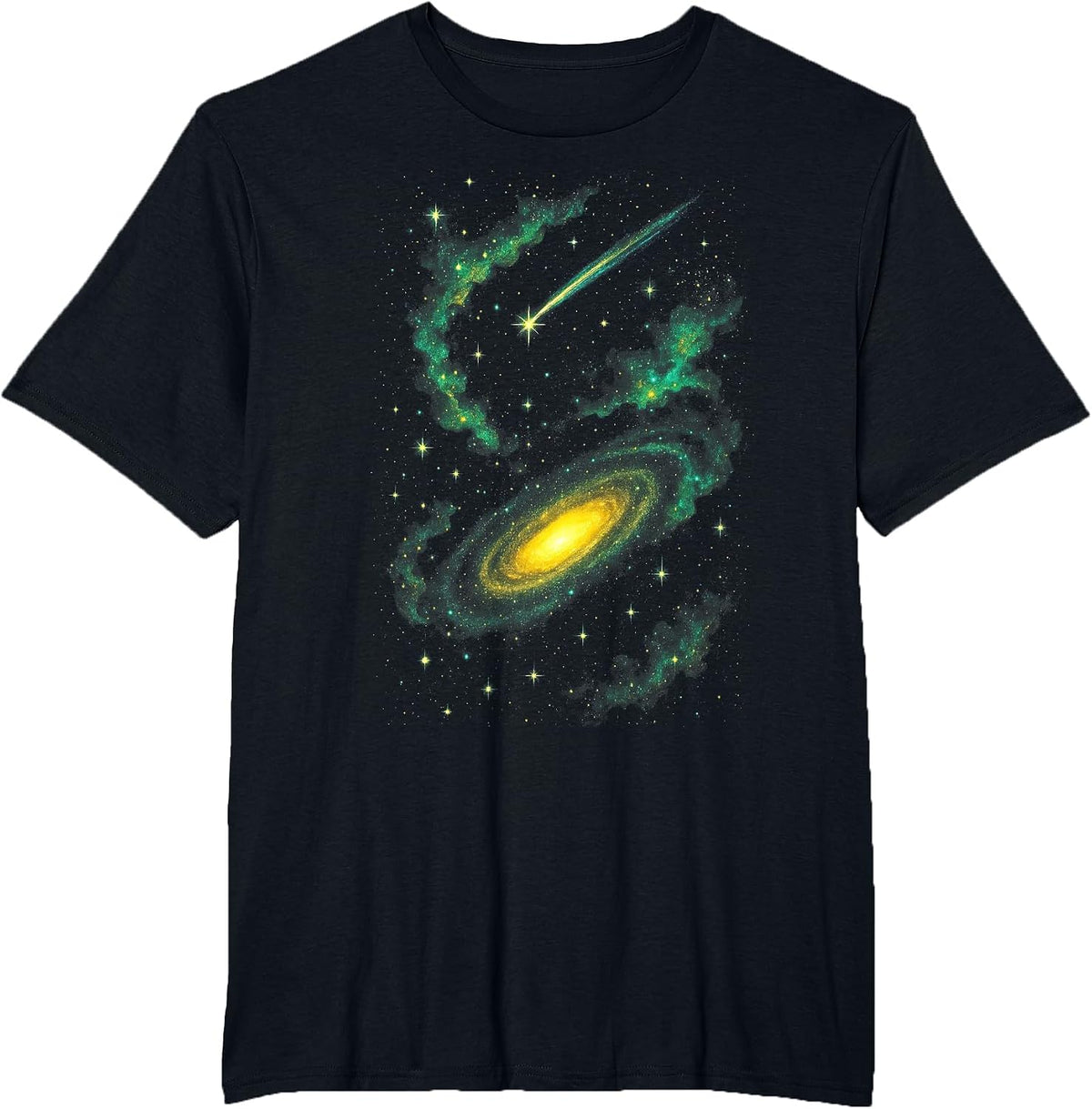 Cosmos Stars Universe Nebula Space Celestial T-Shirt - Black