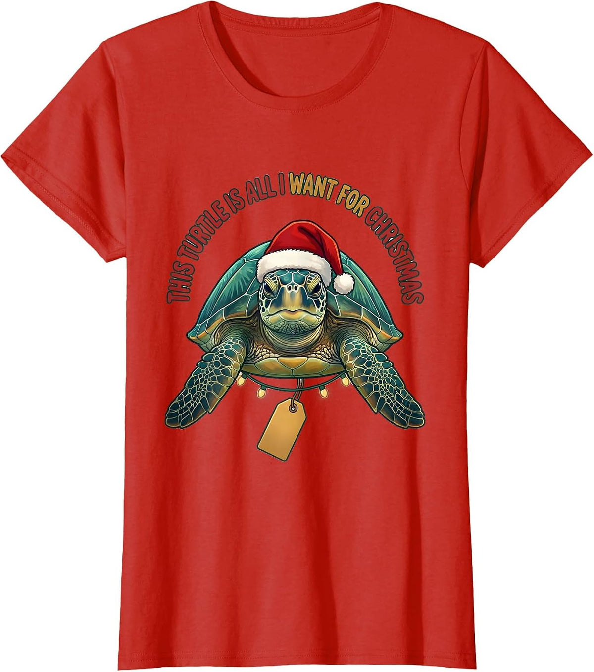 This Turtle Is All I Want For Christmas Sea Turtle T-Shirt - Red