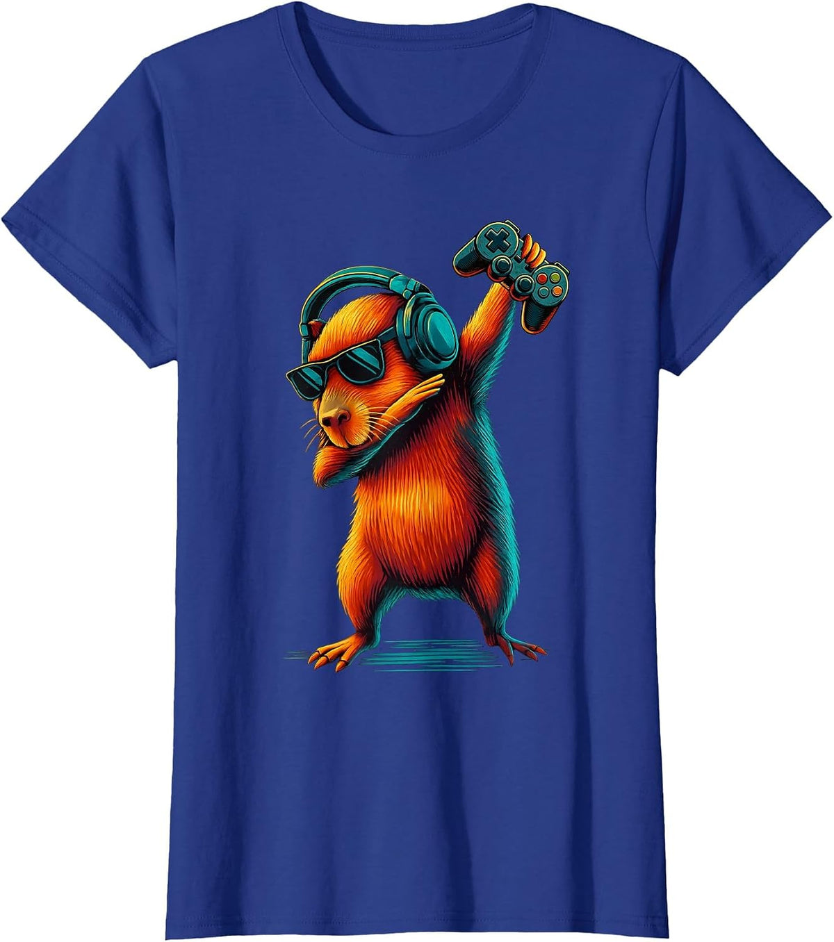 Capybara Funny Video Games Capybara T-Shirt - Royal Blue