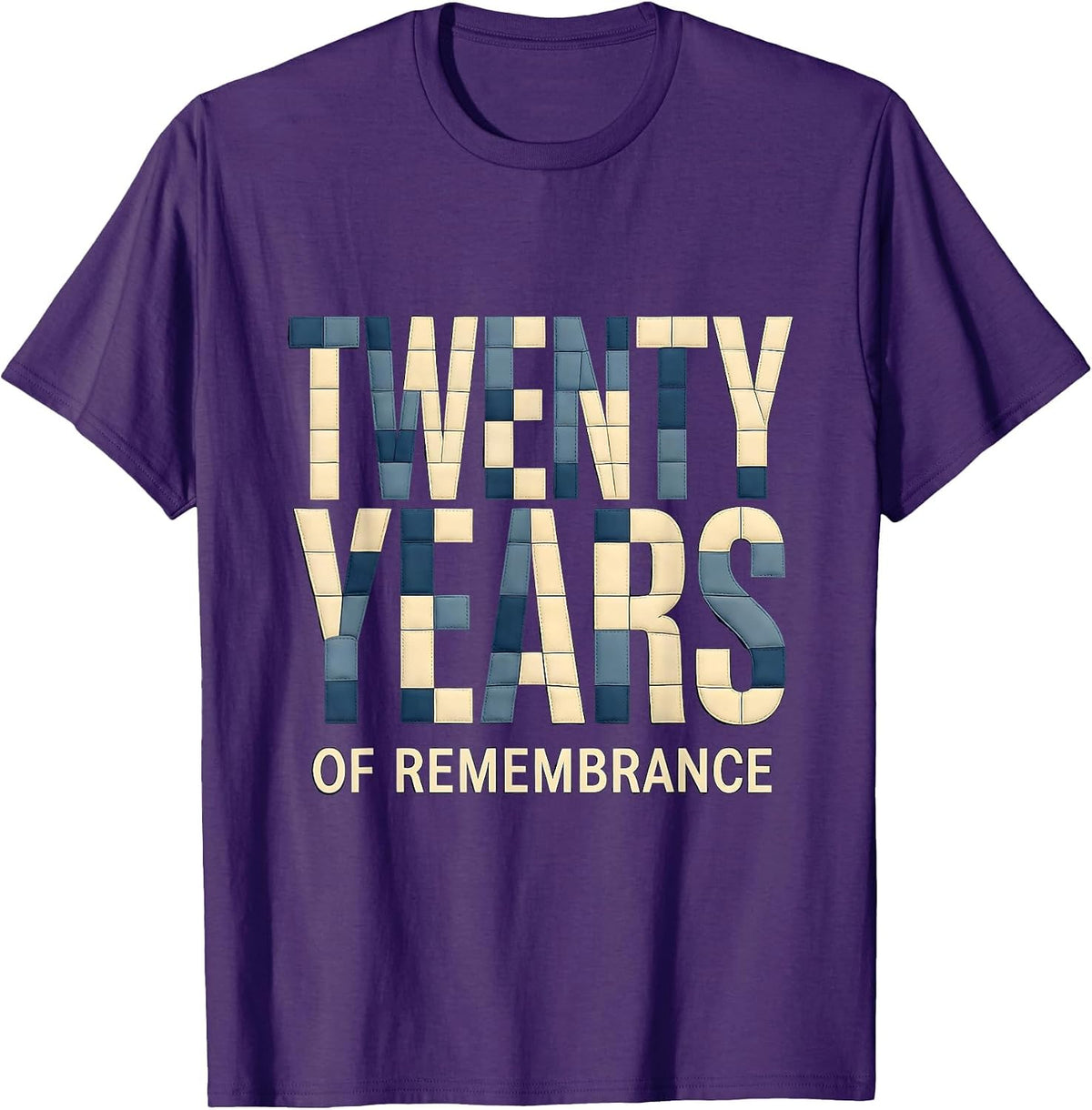 Twenty Years of Remembrance September 11 Memorial T-Shirt - Purple