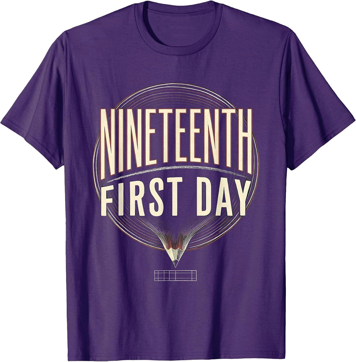 Men's Nineteenth First Day Funny Teacher Back To School First Day T-Shirt - Purple