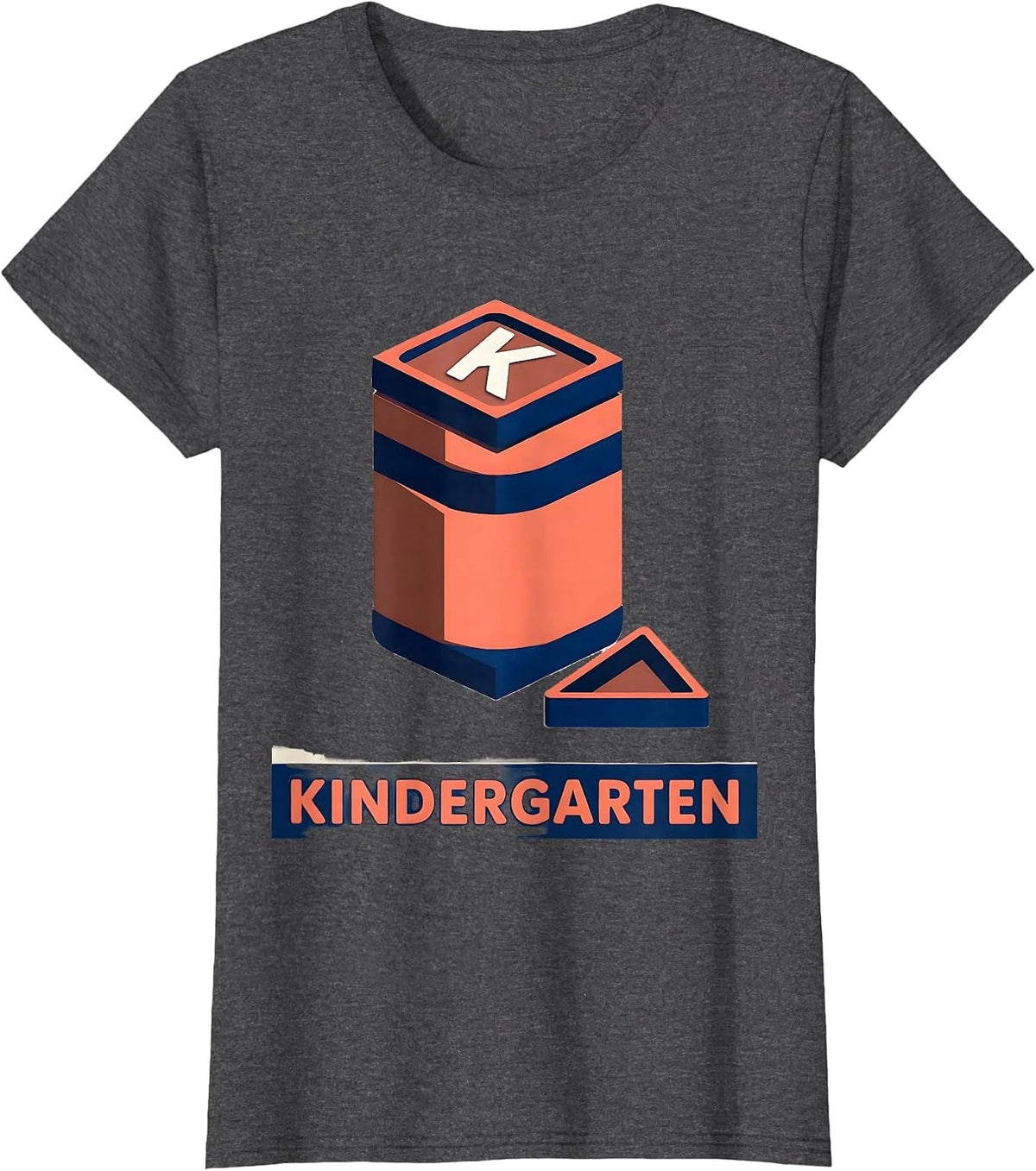 Women's Kindergarten Cute Elementary Teacher Back To School First T-Shirt - Dark Heather Grey