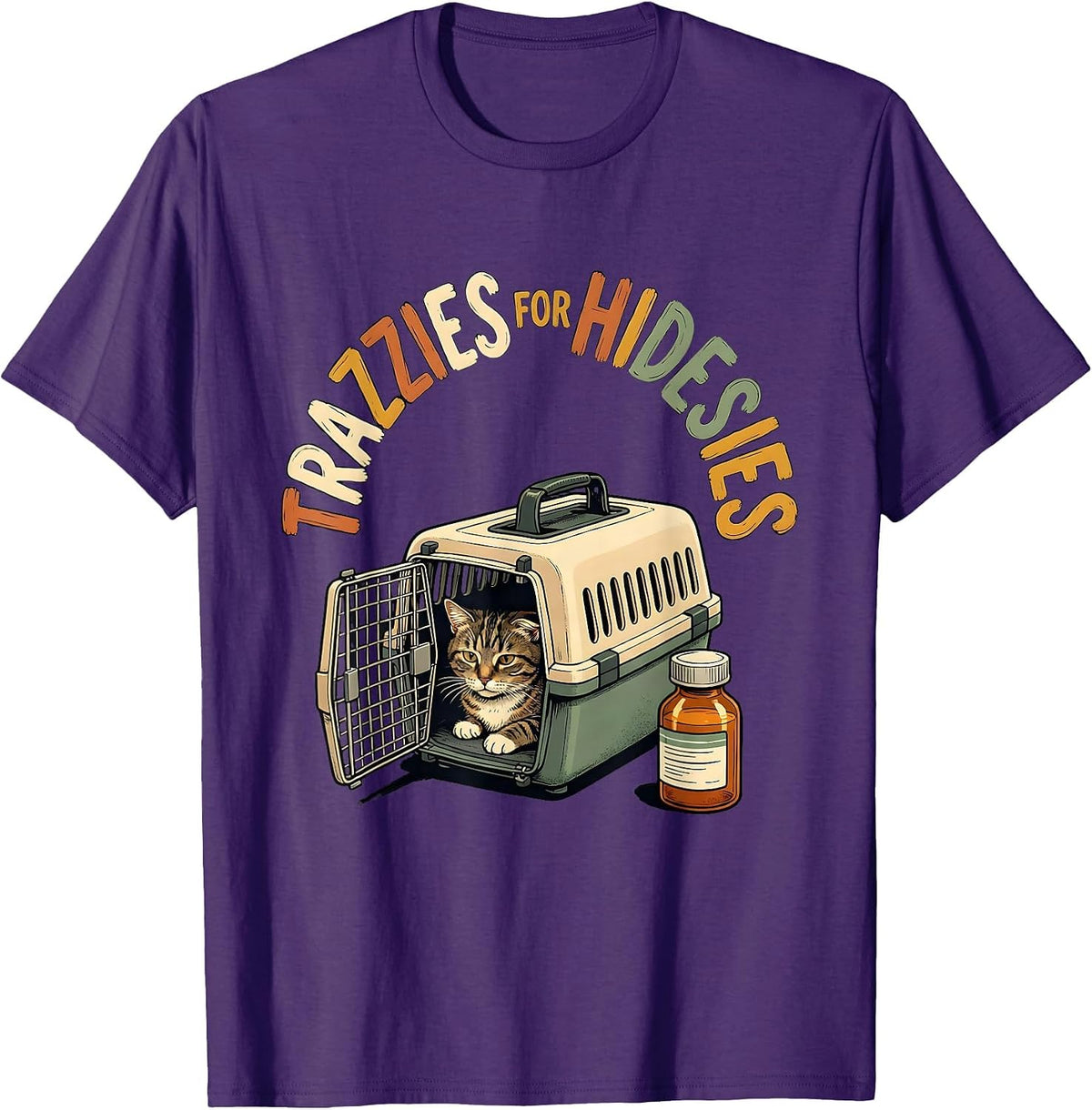 Men's Trazzies For Hidesies Funny Vet Tech Veterinary Medicine T-Shirt - Purple