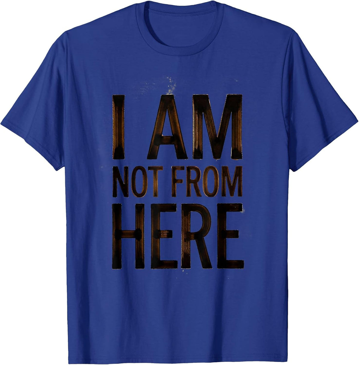 I Am Not From Here Rumi Mystic Poetry Design T-Shirt - Royal Blue