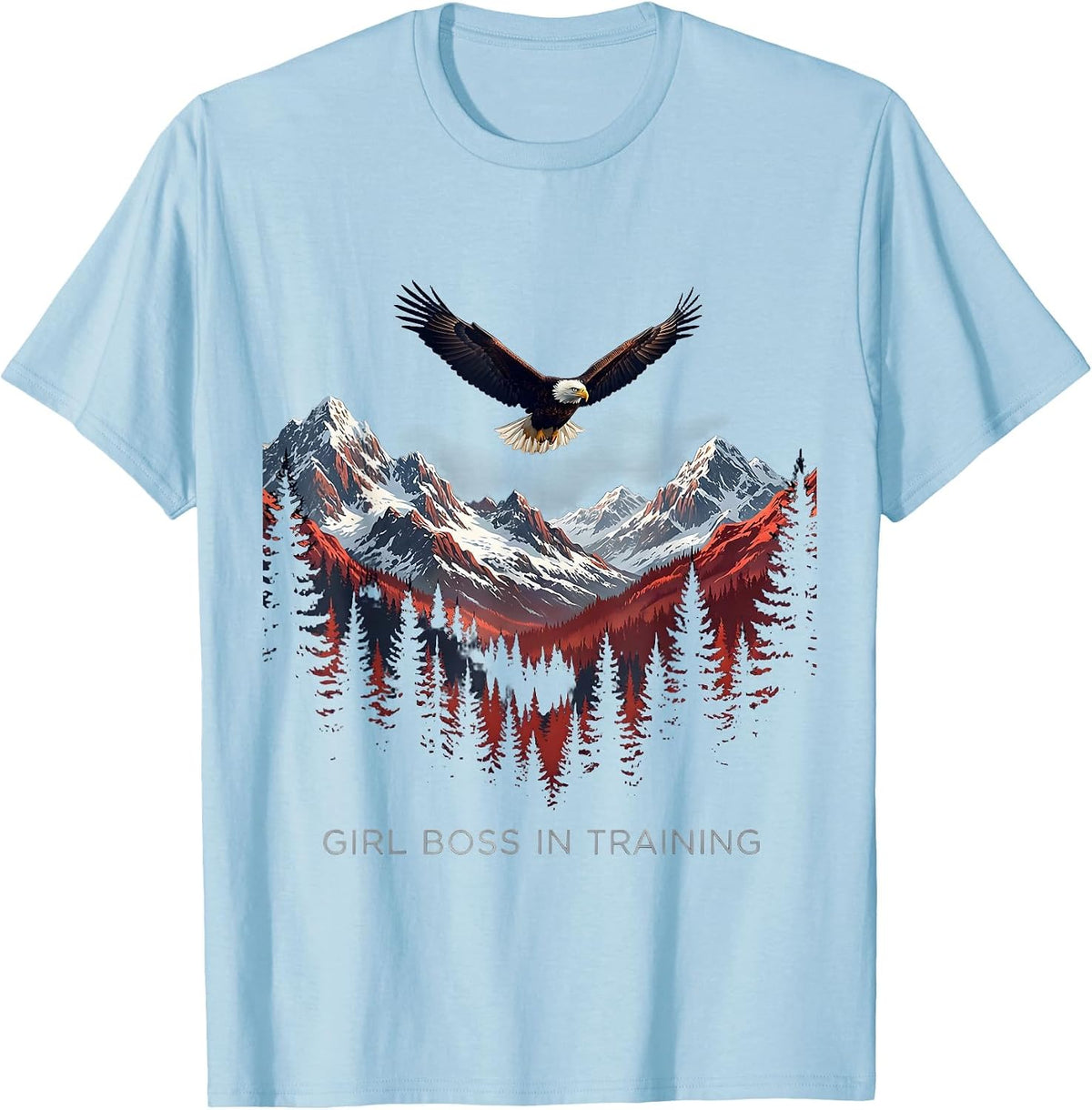 Men's Girl Boss In Training Motivational Design T-Shirt - Baby Blue
