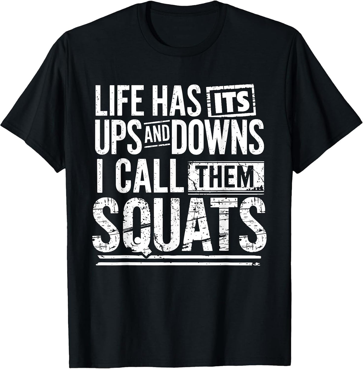 Funny Fitness Gym Workout Weights Squat Men Women T-Shirt - Black