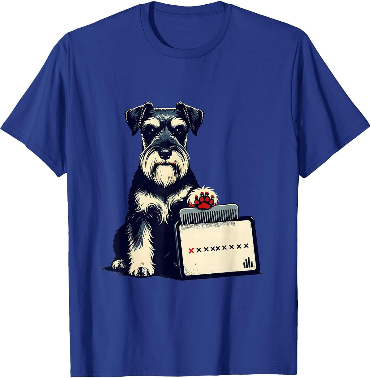 Miniature Schnauzer Grooming Humor Pet Lover T-Shirt - Royal Blue