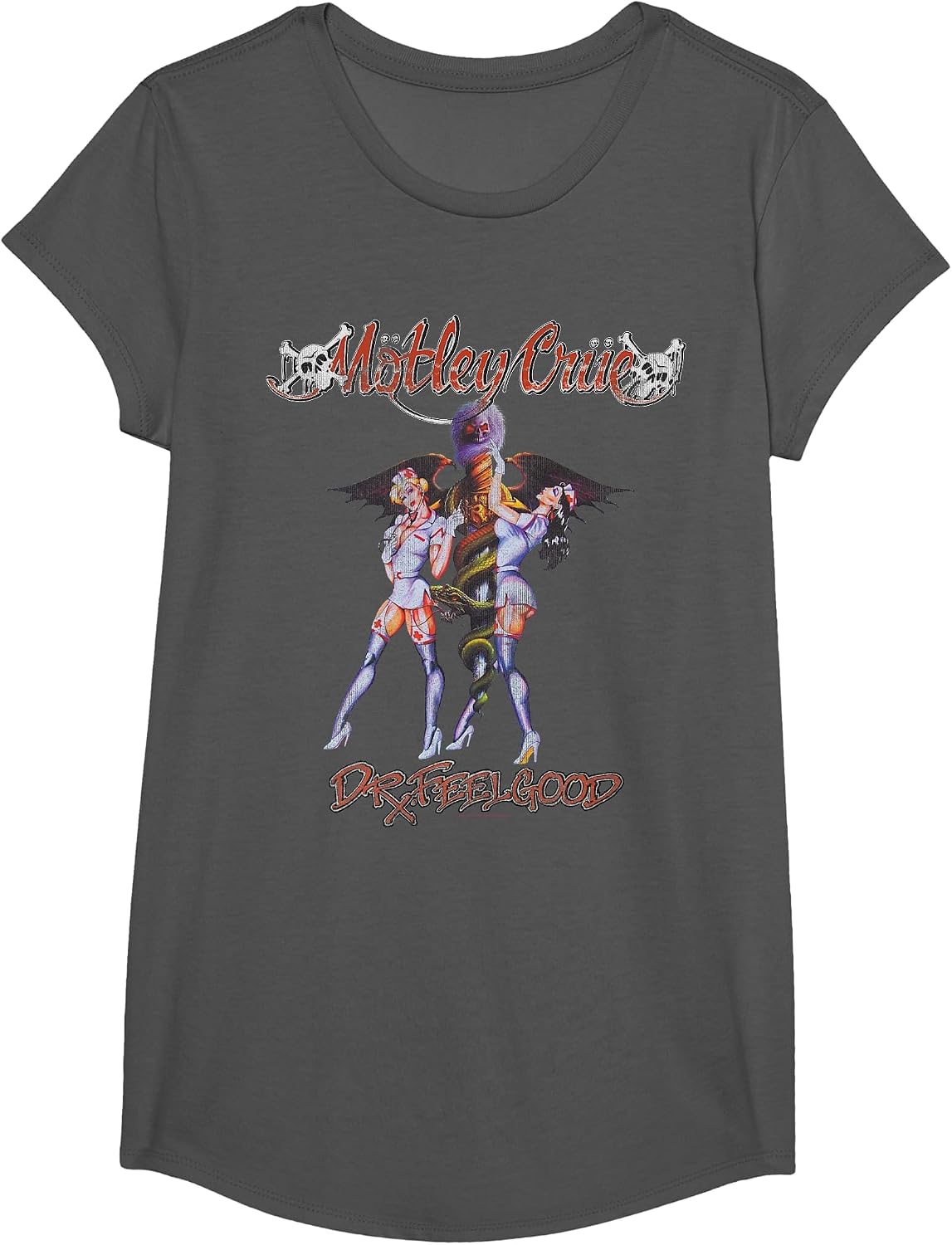 Mötley Crüe Dr. Feelgood T-Shirt - Girls Asphalt Grey