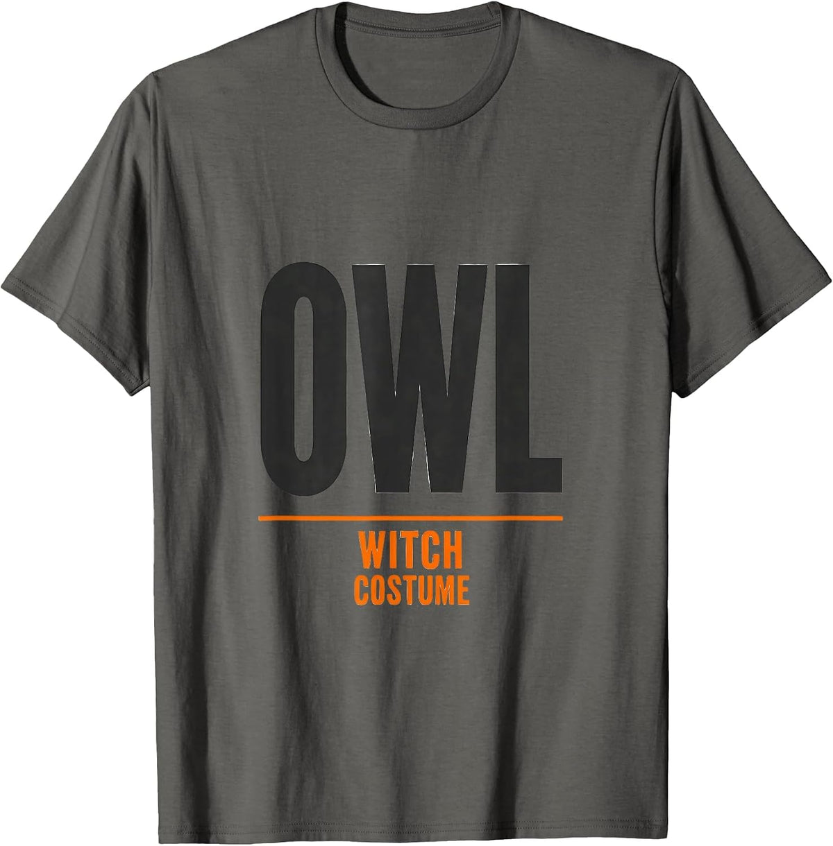 Men's Owl Witch Costume Minimalist Halloween Animal Lover T-Shirt - Asphalt Grey