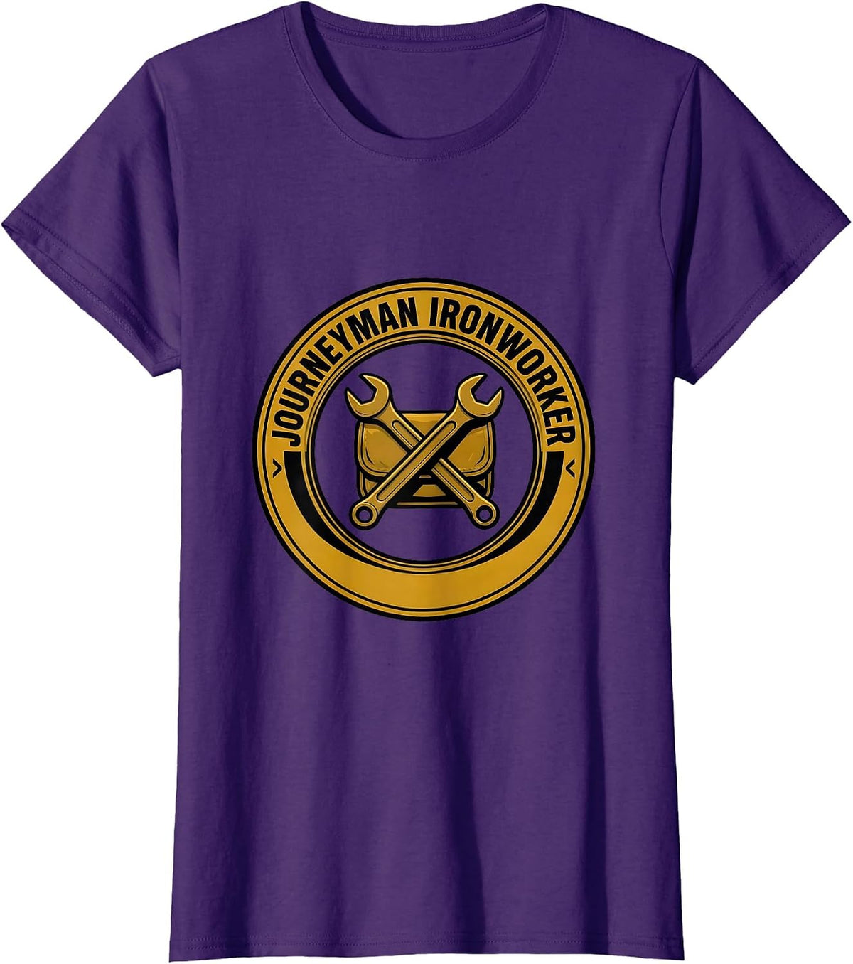 Women's Journeyman Ironworker Funny Blacksmith Metalworker Trade T-Shirt - Purple