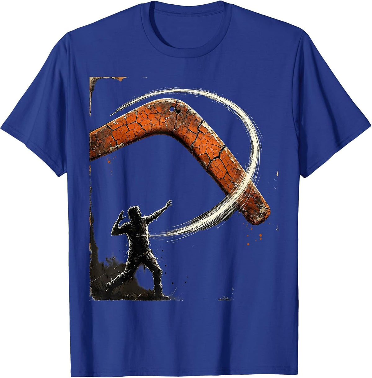 Boomerang Karma Funny FAFO Graphic Design T-Shirt - Royal Blue