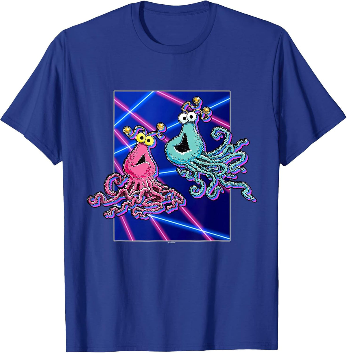 Sesame Street Yip Yip Lasers T-Shirt - Royal Blue
