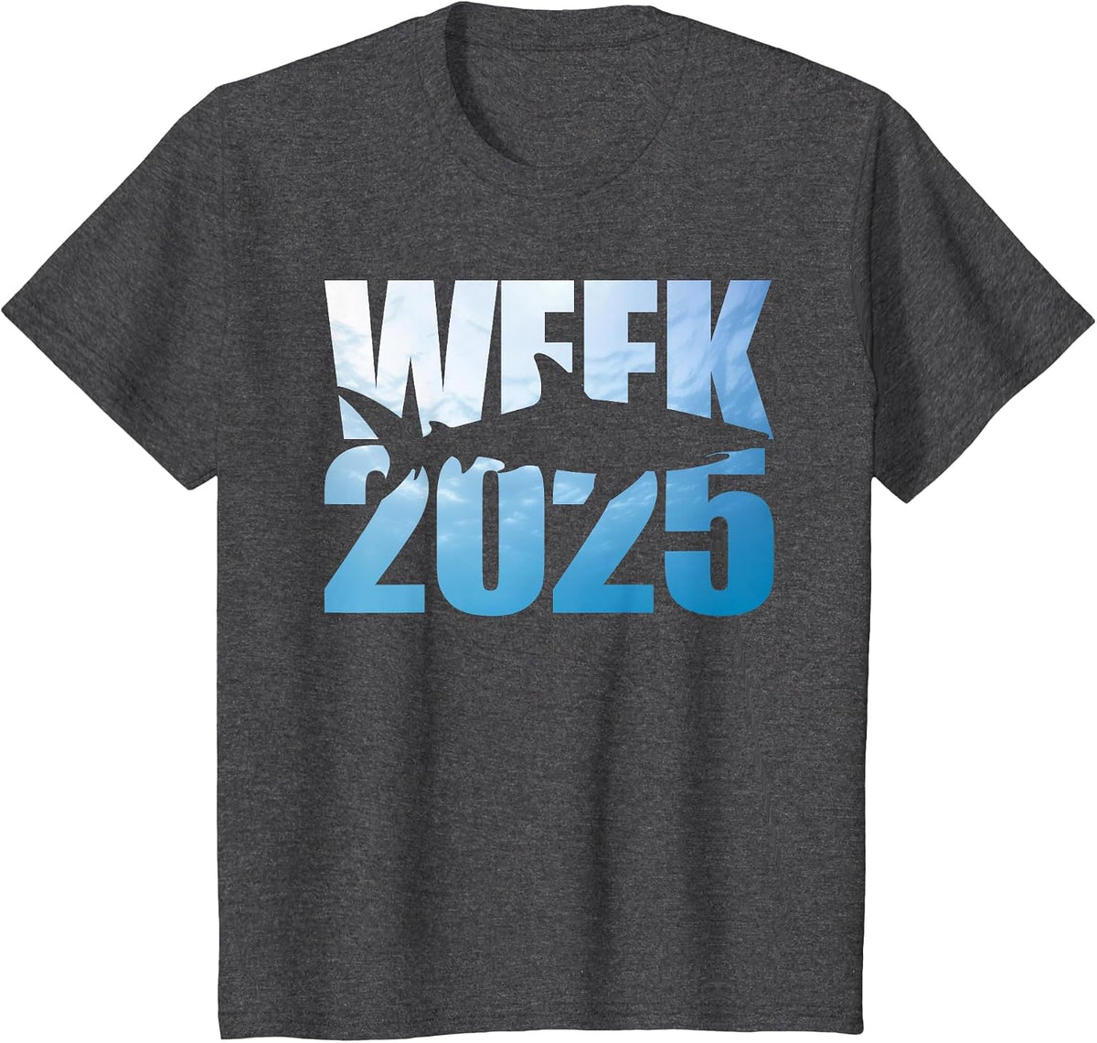 2025 Week Animal Sea Wildlife Shark Lover Awareness Matching T-Shirt - Dark Heather Grey