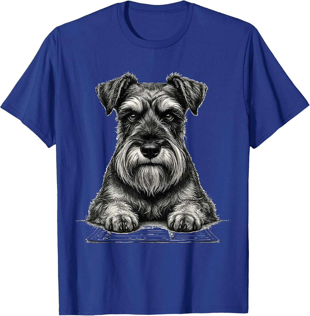 Miniature Schnauzer Obedience Card Dog Humor T-Shirt - Royal Blue