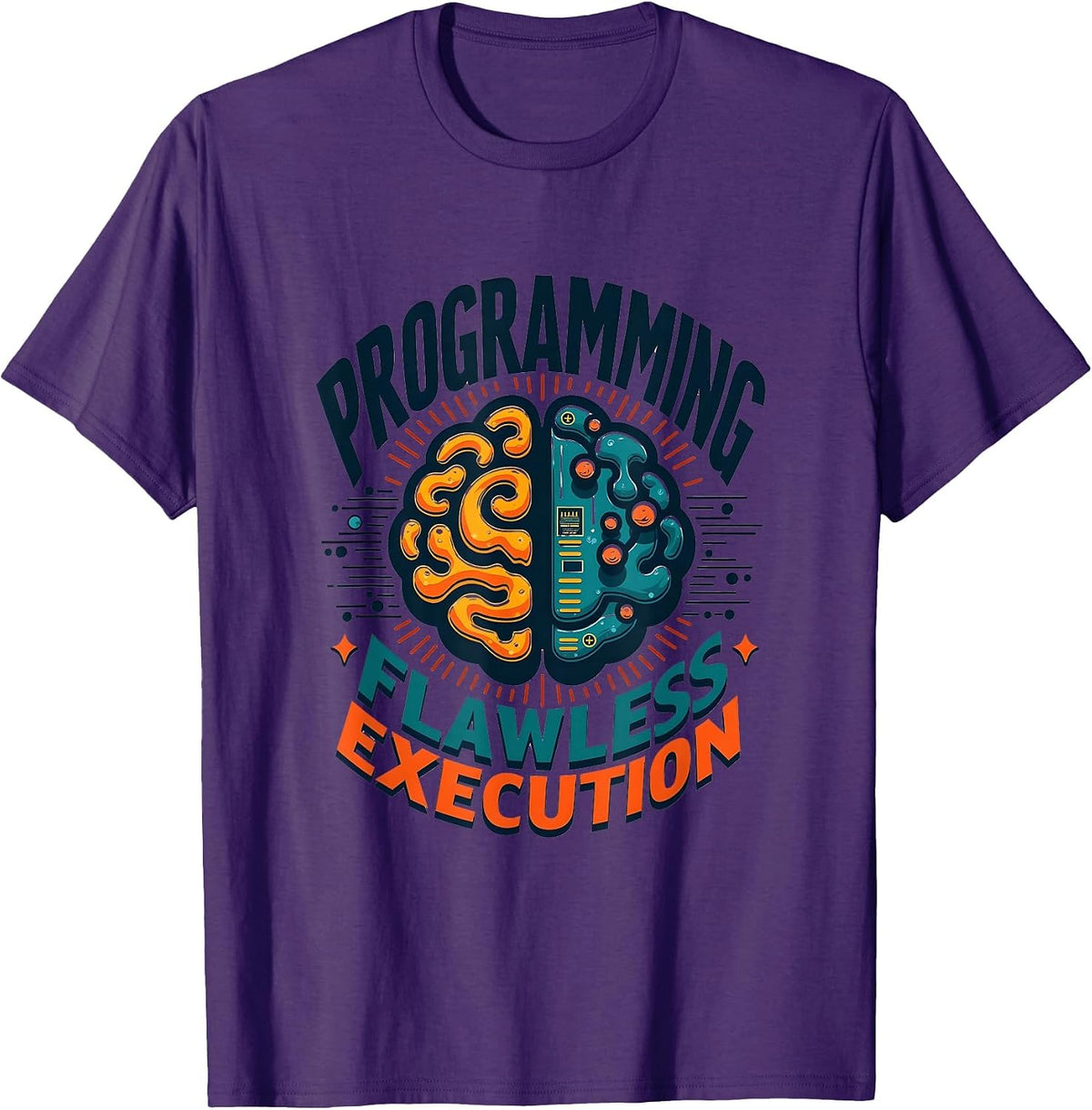 Original Programming Flawless Execution Design T-Shirt - Purple