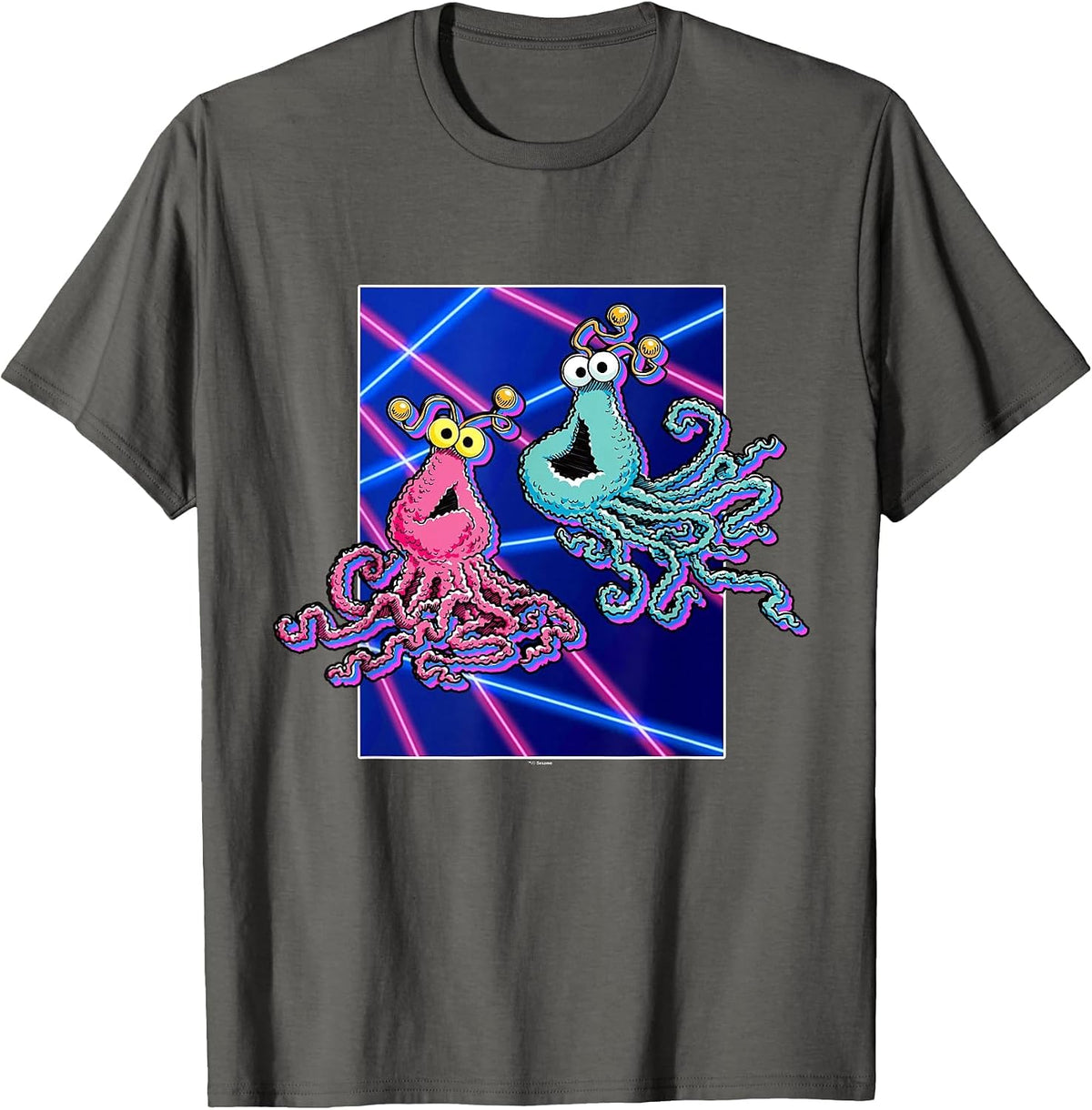 Sesame Street Yip Yip Lasers T-Shirt - Asphalt Grey