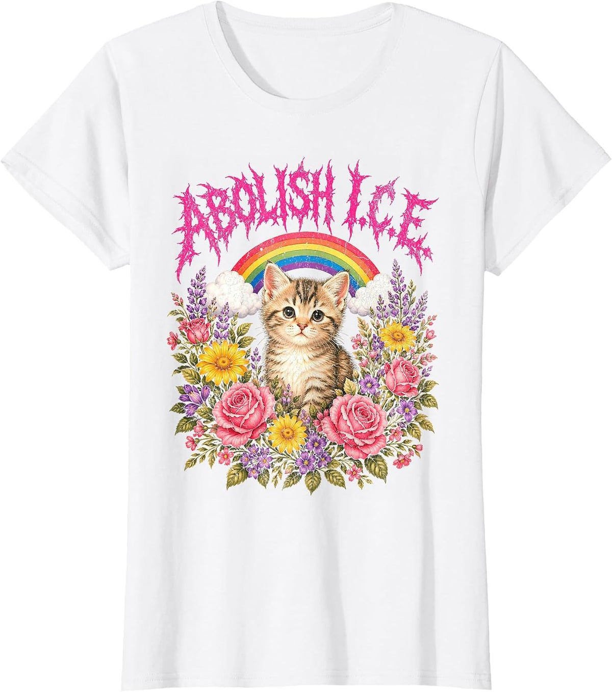 Abolish ICE Heavy Metal T-Shirt - White