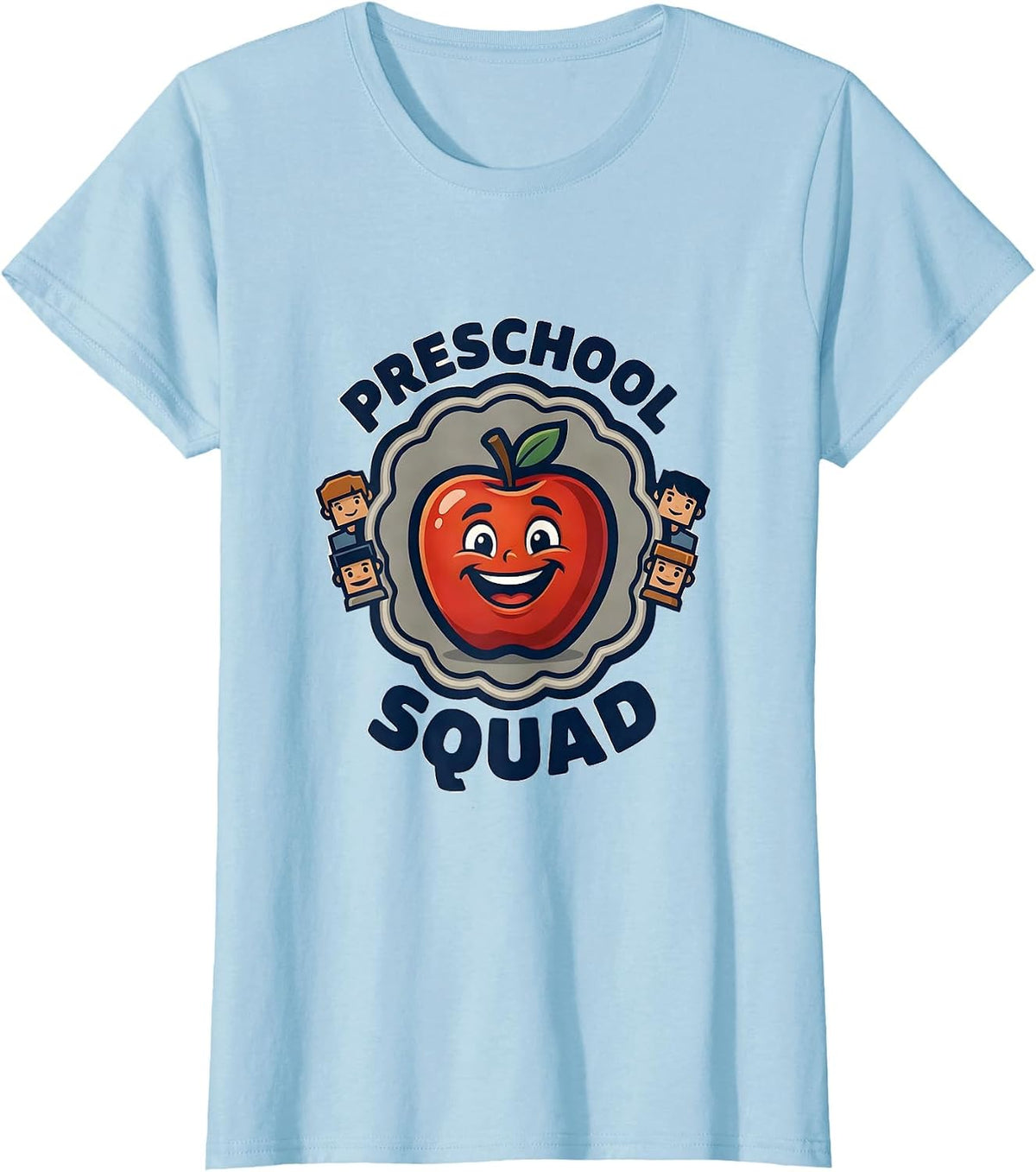Women's Preschool Squad Head Start Early Childhood Teacher Back To T-Shirt - Baby Blue