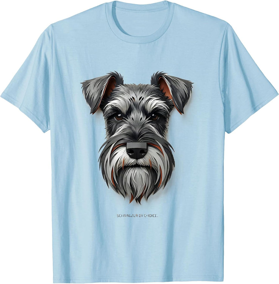 Men's Schnauzer By Choice Funny Miniature Schnauzer Lover Gift T-Shirt - Baby Blue