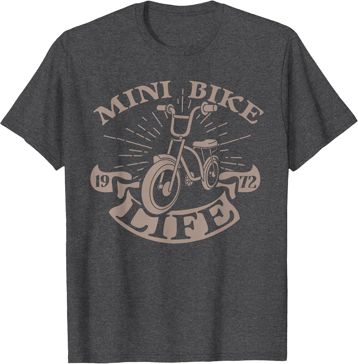 Minibike Mini Motorbike Funny Pocket Bike T-Shirt - Dark Heather Grey
