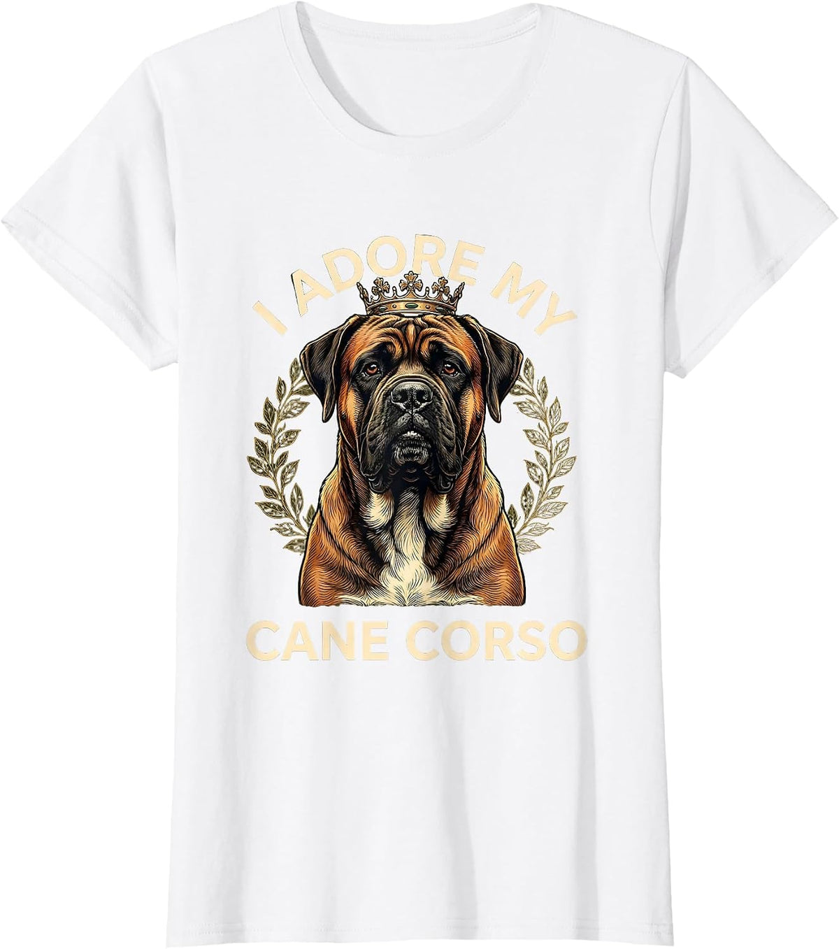 I Adore My Cane Corso Illustration Italian Mastiff Pet Lover T-Shirt - White