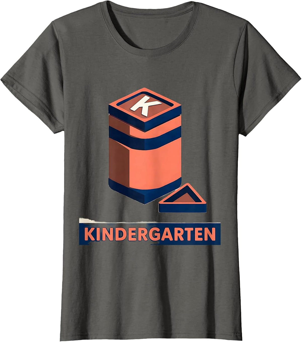 Women's Kindergarten Cute Elementary Teacher Back To School First T-Shirt - Asphalt Grey
