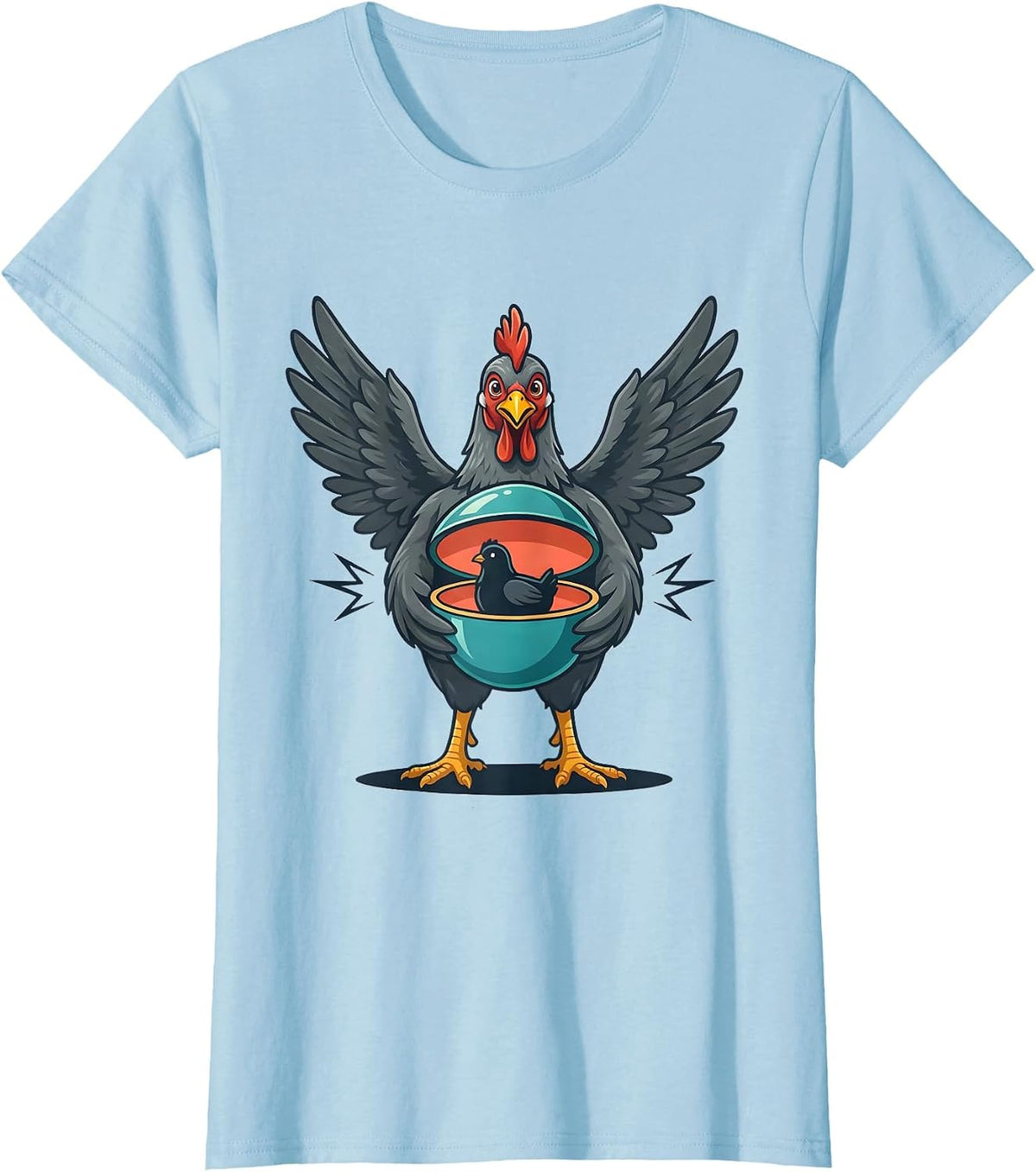Chicken Locket Funny Chicken Lover Humor T-Shirt - Baby Blue